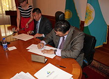Подписан План совместных действий между Комитетом таможенного контроля МФ РК и Союзом транспортников Казахстана  «KAZLOGISTICS»